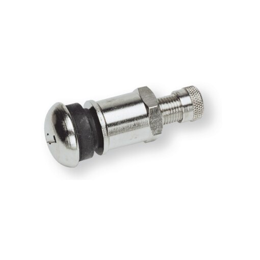 Valve métal Tubeless 2024 longue, qualité première monte, nickelée 42 mm